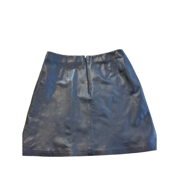 NWT Vintage Cache 100% Leather skirt size 8 - Picture 2 of 6